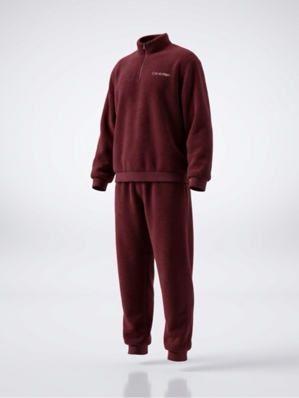 Calvin Klein Maroon Track Pants & Pullover Jogger Set